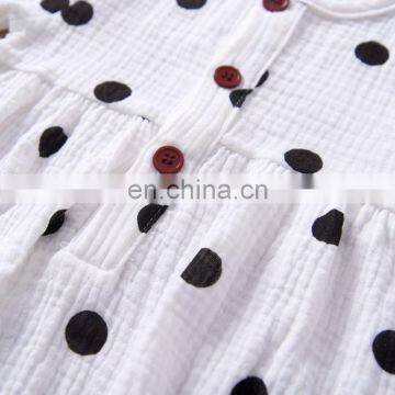 Baby Girl Plain Color Flare Sleeve Cute Pattern Romper Jumpsuit Factory Wholesale Price Boutique Girls Romper photo-3