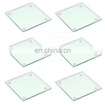 China Wholesaler Square Round Customization Mirror Coaster Glass Coaster