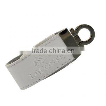 leather usb in different color with press printing 16gb