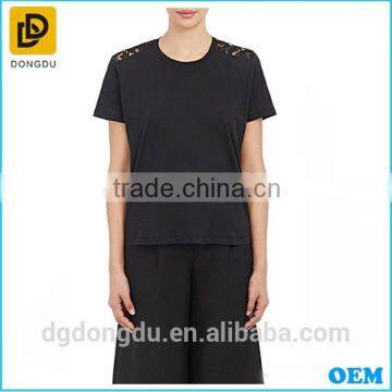 2016 Cheap T shirt Made in China Cotton Comfortable Lace-Back T shirt