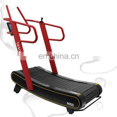 newest gym equipment fitness speed unlimited running machine Curved treadmill & air runner gym perfert for HIIT