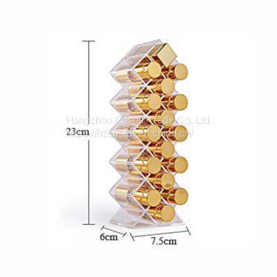 Fish Shape Clear Lipstick Organizer Tower, Lip Gloss Storage Holder Stand for 16 Lip Sticks, Perfect for Makeup Cosmetic Vanity and Dresser Display photo-5