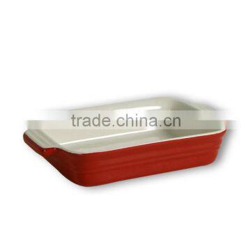 square shaped ceramic baking tray