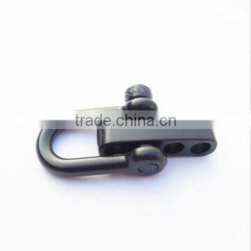 10 Pcs / Lot Black U Flat Adjustable SHACKLE Buckle for 550 Paracord Bracelet