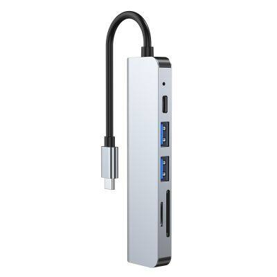 Six In One Docking Station Type C USB C HUB For MacBook Notebook photo-3