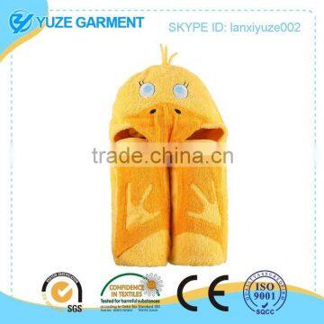 yellow duck hooded towel for kids OEM