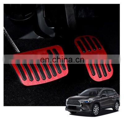 Car Accessories Stainless Steel Non-Slip Performance Foot Pedal Pads Covers Accelerator Foot Pedals For Toyota Corolla Cross
