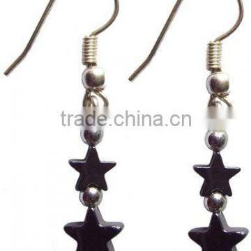 Fashion Hematite Star Jewelry Earring