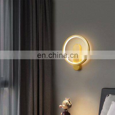 All Copper Modern Minimalist Bedside Led Wall Lamps for Decoration