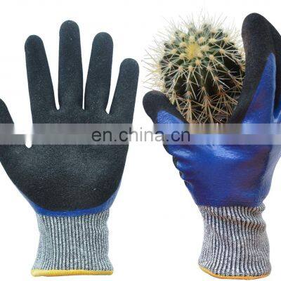 Blue Sandy Nitrile HPPE Sand Blasting Gloves photo-2
