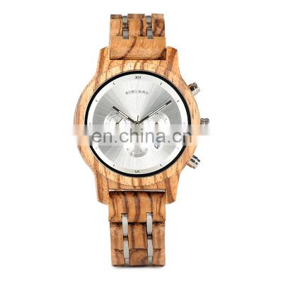 BOBO BIRD Custom Lovers Design Bamboo Automatic Wood Watch  Chronograph & Date Display Quartz Watch Timepieces