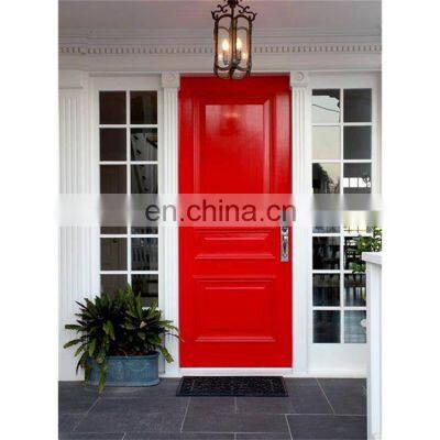 CBMMART solid core wood exterior lacquer dark wood front entrance door