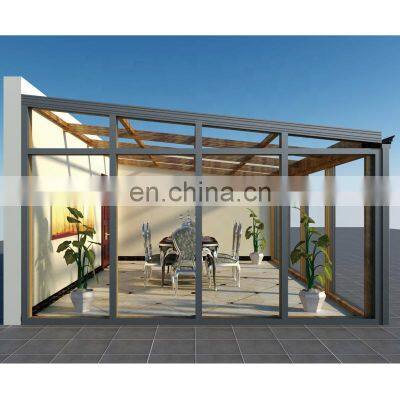 Luxury aluminum prefab free standing sunhouse four season price