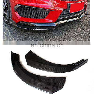 2 pcs /pair carbon fiber front bumper splitter air canards for Mercedes Benz CLA class W117 2014 2015