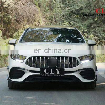 CLY Car Bumpers For 2019-2021 Mercedes Benz W177 A Class Facelift 2021 A45 AMG Bodykit Diffuser With Exhaust Pipe photo-3