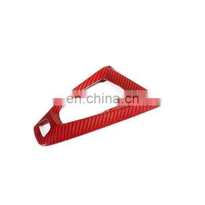 RHDLHD Real Red Carbon Fiber Car Gear Shift Frame Trim For BMW M3 M4 F80 F82 F83 2014-2018 Right Left Hand Drive Red Accessories