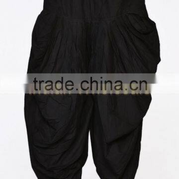 Indian Women Cotton Black Color Dhoti Patiala Salwar Trouser Baggy Pants Ethnic Wear Casual Wear Traditional Wear Loose Fit Pant