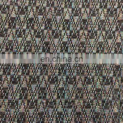 Polyester Chenille Geometric Jacquard Fabric From Stock photo-3