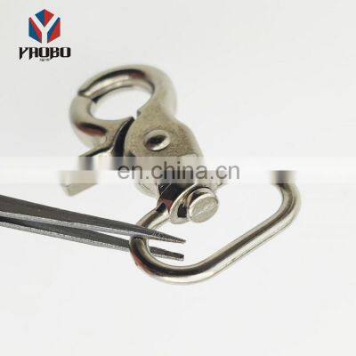 Hardware Silver Swevel Snap Hook Key Chain Clasp Clips 12mm 17mm 25mm 20mm Snap Hook Silver photo-5