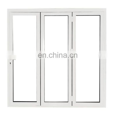 Aluminium folding glass door for apartment front door with glass double glazed glass door