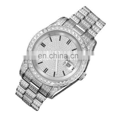 Luxury Men's Iced Out Moissanite Watch huangjinshoub Luxury High Quality Diamond Watch