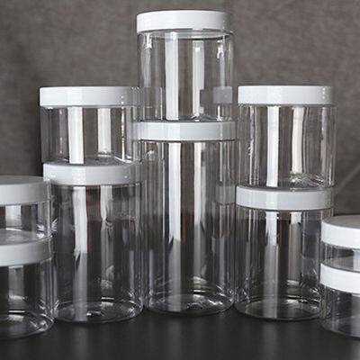 30ml 50ml 100ml 150ml 200ml 250ml 500ml Etc Cosmetics Body Butter Face Cream Jars With Lid Round Empty Plastic PET Jar for Food Storage photo-2