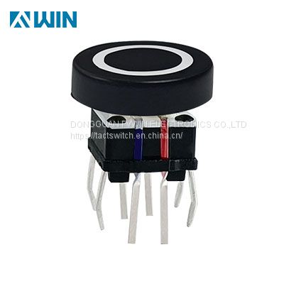 Tactile Button switch intergrated RGB Full color led smd,or TH,muti-cap