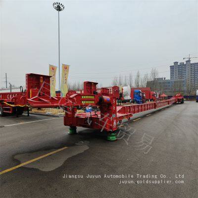 Large Cargo Transport Trailer, Heavy-duty Low Flatbed Semi-trailer, Axle Semi-trailer, Engineering Transport Trailer photo-3