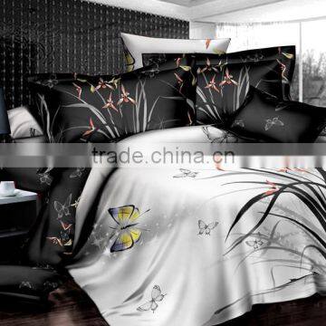 Reactive Printing Simple printing Bedding Set, 100% Cotton Comforter set made in China