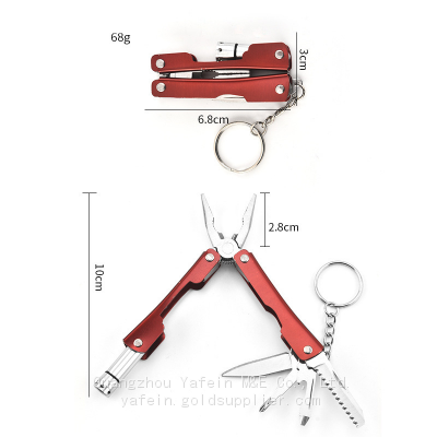 Outdoor Camping Mini Small Portable 9 Kinds of Functions in One Knife Fitter Tool LED Flashlight photo-2