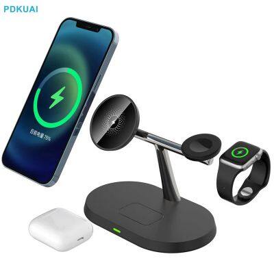 Magnetic Wireless Fast Charger 3 in 1 Phone Charging Stand for iPhone 15 14 13 12 Pro Max Apple Watch AirPods Pro/3