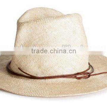 Straw Fedora hat with lightweight