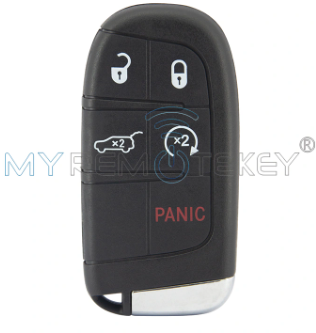 M3N-40821302 Smart key 5 button 433mhz 4A chip SIP22 blade for Jeep Compass 2017-2020 68250343AB M3N40821302(Original circuit board)