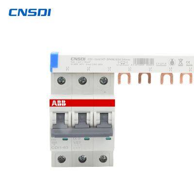 CNSDI Fork Type 63A Copper Comb Busbar With 12 Modules for Circuit Breaker photo-3