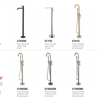 Easy to use        easy to maintain       easy to clean Floor mounted bathtub mixer