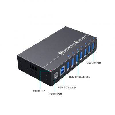 7-портовый USB3 HUB для USB3 AOC - активного оптического кабеля