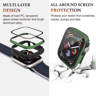Rugged Case Apple Watch Ultra Military Protective Cover Bumper IWatch Tempered Glass Screen Protector photo-2