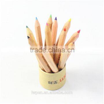 Top quality mini promotional wooden canister art park color pencil set