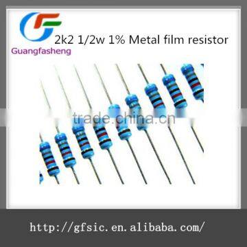 2k2 1/2w 1% Metal film resistor