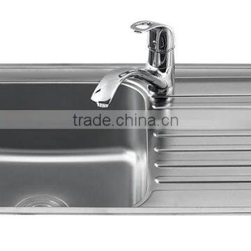 304 single bowl stainless Steel sink with drainboard