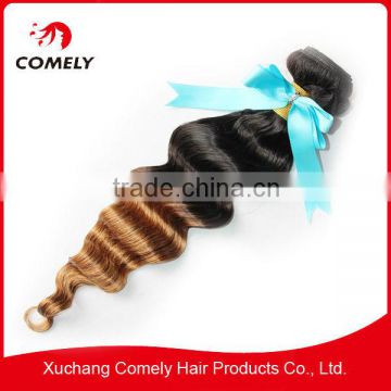 Wholesale Ombre Ocean Wave Water Wave Virgin Brazilian Two Tone Hair Extensions Ombre Human Hair