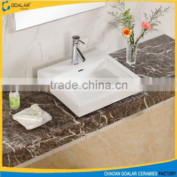 High quality bathroom fancy counter top ceramic wash basin