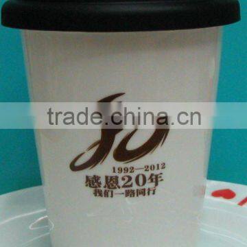 Factory outlet travel porcelain mug with silicon lid