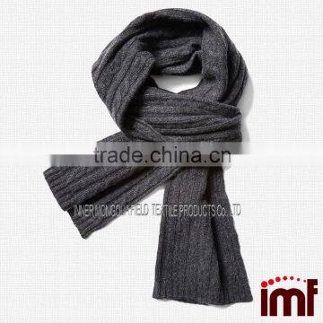 Cashmere Scarf Classic Cable Knit Scarf Gray