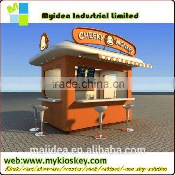 New designed style for durable outdoor food kiosk,mobile coffee carts kiosk,bubble tea kiosk