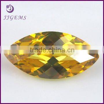 synthetic yellow marquise cubic zirconia gems