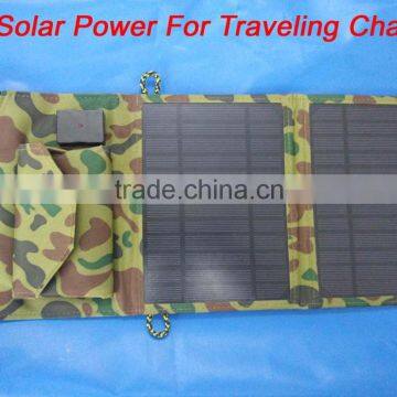 Factory Supply Solar Panel 7W Solar Energy Solar Charger Waterproof Solar Power Folding Bag USB Phone Charger