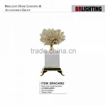 white coral white crystal office table desk decorations