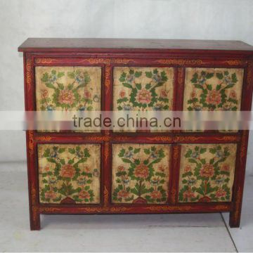 Chinese antique Tibet hand-painted painting Sideboard