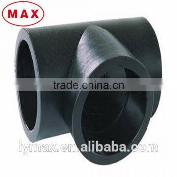 HDPE pipe fitting butt fusion fittings/ pe water pipe equal tee